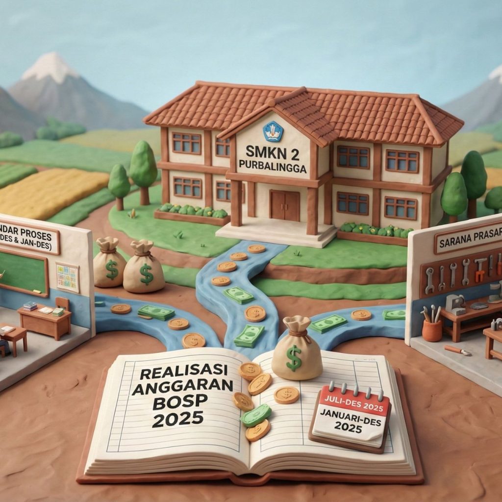 Analisis Realisasi Anggaran BOSP SMKN 2 Purbalingga Tahun 2025: Fokus pada Pemenuhan Standar Proses dan Sarana Prasarana